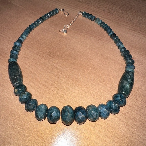 Teal apatite beaded necklace By Jay King - Picture 6 of 12